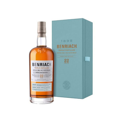 Benriach 22yo triple distilled Speyside Single Malt Scotch Whisky in Gift Box, 70cl