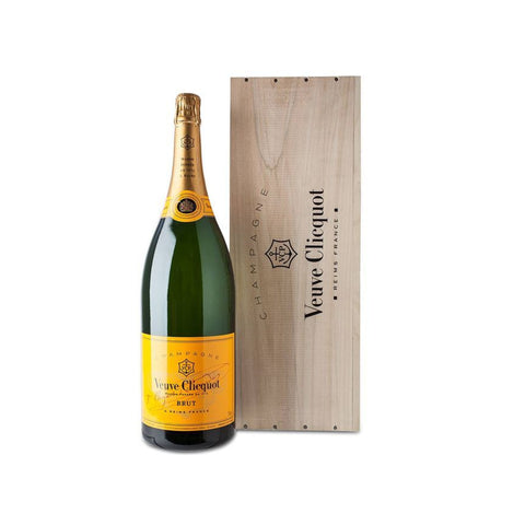 Veuve Clicquot Yellow Label Brut Champagne Jeroboam in Wooden Gift Box, 3L